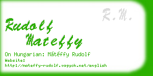 rudolf mateffy business card
